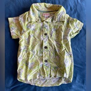 Cat & Jack 18mo dinosaur button down shirt